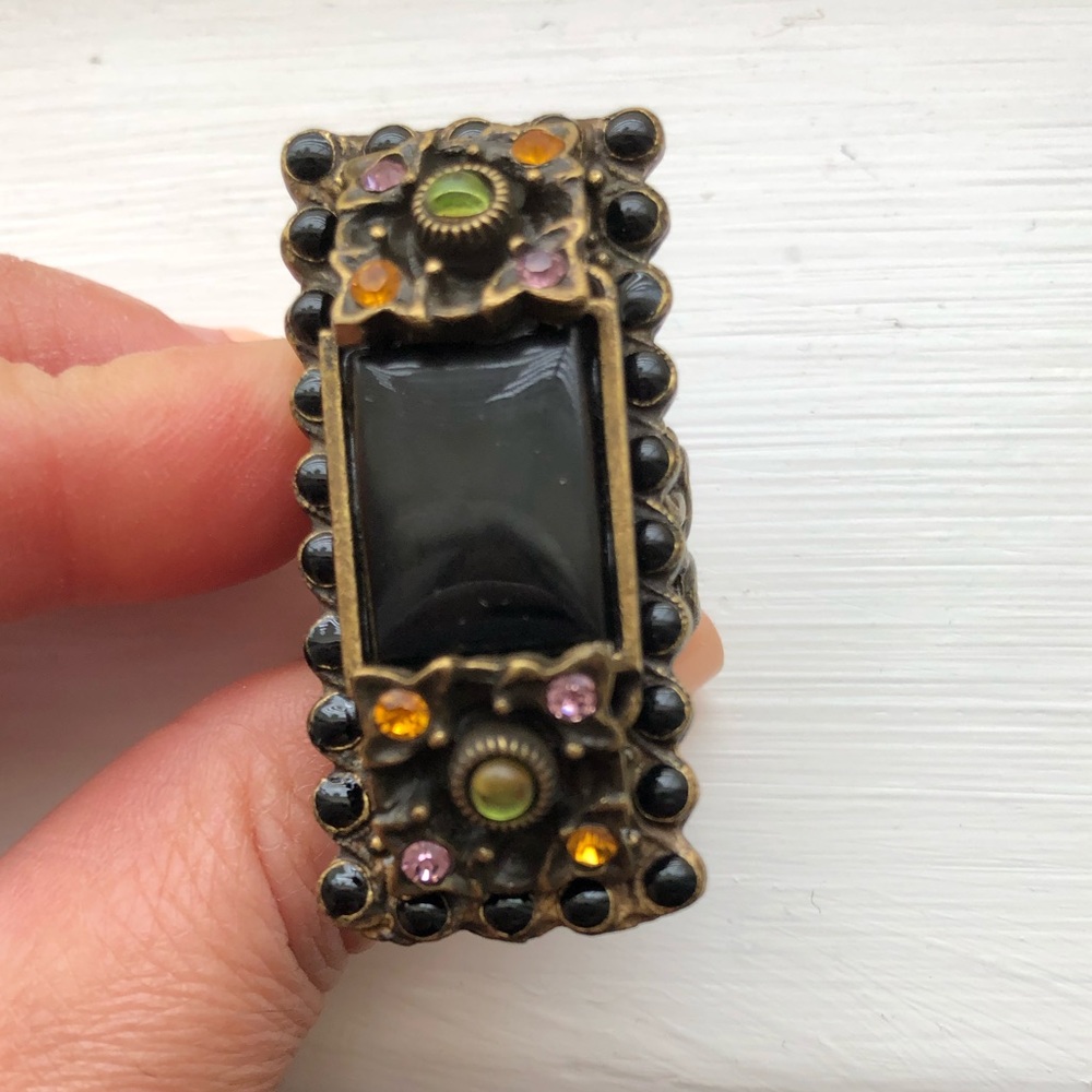 Sweet Romance Black Stone Ring